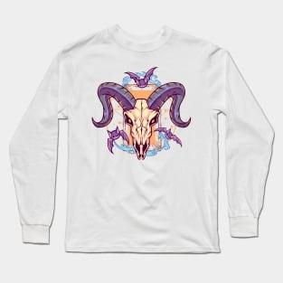 Baphomet Skull Long Sleeve T-Shirt